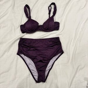 Women's Purple Swim Set Medium